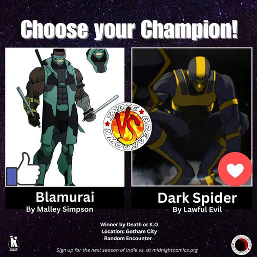 Blamurai vs Dark Spider Blamurai vs Dark Spider