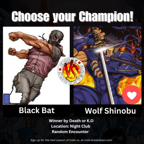 BlacK Bat vs Wolf Shinobi BlacK Bat vs Wolf Shinobi